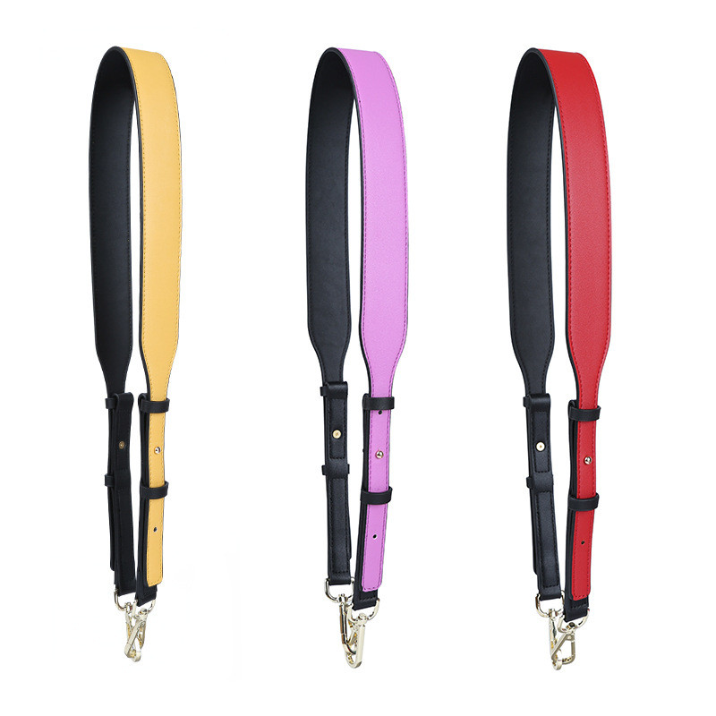 Običan uzorak, široka naramenica, podesiva zelena, crvena, plava naramenica za torbu, dvostrana jednobojna modna ženska remena, ručke za torbe