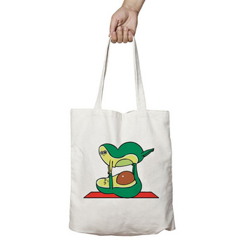 Καμβά εκτύπωσης αβοκάντο Shopping Tote bag Επαναχρησιμοποιήσιμη γυναικεία τσάντα Vegan Shopper Bookbag Πανί Τσάντα ταξιδιού ώμου Teacher Eco Handbag