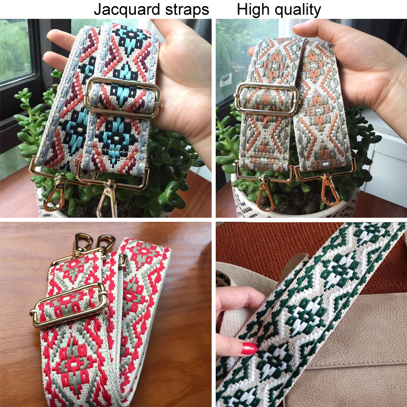 Žakarda somas siksna sieviešu rokassomu josta plata plecu somas siksna rezerves siksnas piederumu soma daļa regulējama josta somai 130cm