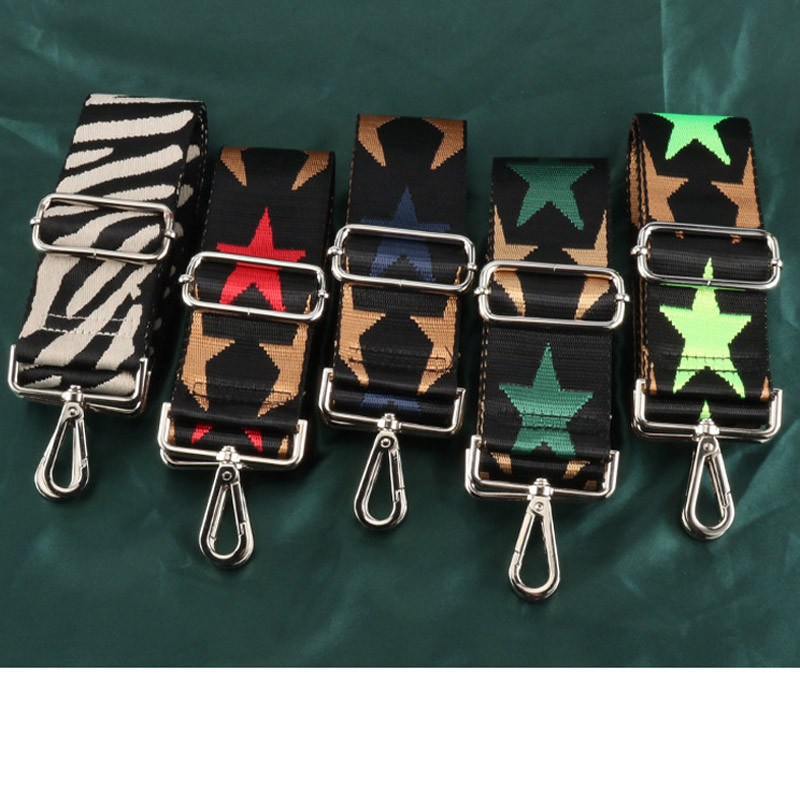 Színes Star széles váll, kereszttestű táskapánt, állítható női kézitáskához O táskaöv barkácstáskákhoz Övek Tartozékok táskákhoz