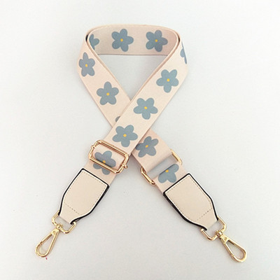 Plecu siksna somas rokturiem Crossbody Krāsaini ziedi Maks Josta Somas nomaiņa Auduma siksna Regulējamas dekoratīvas siksnas