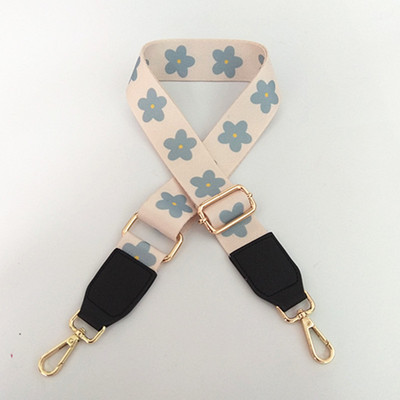 Plecu siksna somas rokturiem Crossbody Krāsaini ziedi Maks Josta Somas nomaiņa Auduma siksna Regulējamas dekoratīvas siksnas