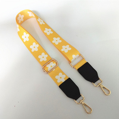 Plecu siksna somas rokturiem Crossbody Krāsaini ziedi Maks Josta Somas nomaiņa Auduma siksna Regulējamas dekoratīvas siksnas