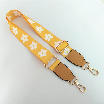 Plecu siksna somas rokturiem Crossbody Krāsaini ziedi Maks Josta Somas nomaiņa Auduma siksna Regulējamas dekoratīvas siksnas