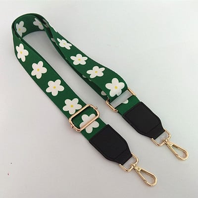 Plecu siksna somas rokturiem Crossbody Krāsaini ziedi Maks Josta Somas nomaiņa Auduma siksna Regulējamas dekoratīvas siksnas