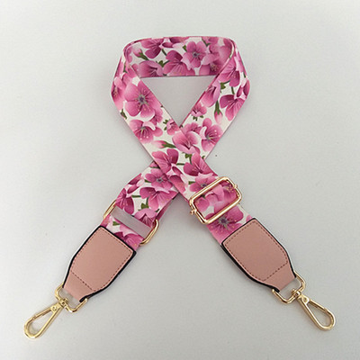 Plecu siksna somas rokturiem Crossbody Krāsaini ziedi Maks Josta Somas nomaiņa Auduma siksna Regulējamas dekoratīvas siksnas