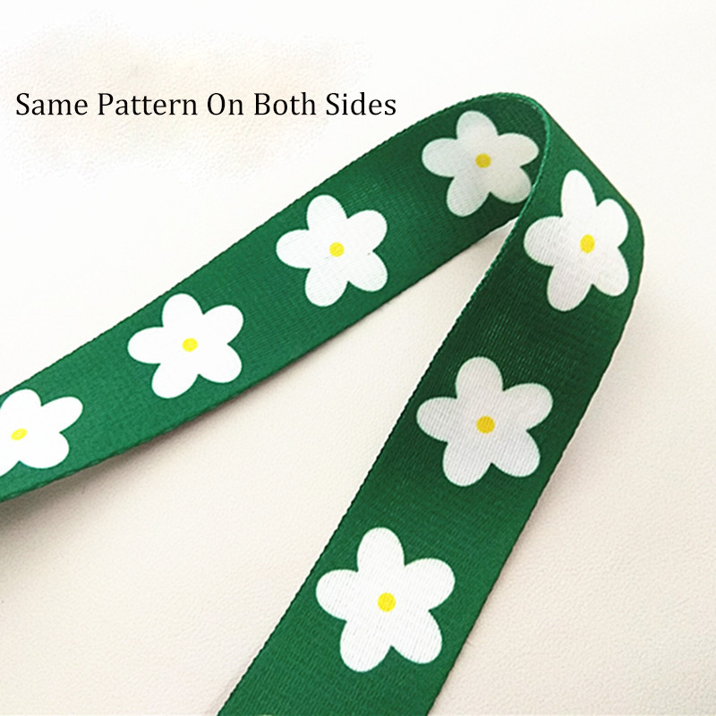 Plecu siksna somas rokturiem Crossbody Krāsaini ziedi Maks Josta Somas nomaiņa Auduma siksna Regulējamas dekoratīvas siksnas