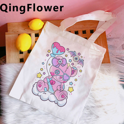 Pasteļgotu iepirkumu soma iepirkšanās bolsas de tela pircējs tote džutas soma audekla soma tote iepirkšanās reciclaje audums pasūtījuma