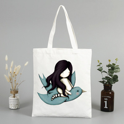 Santoro Gorjuss bevásárlótáska Bolsas De Tela Élelmiszerbolt Bevásárló Juta táska Pamuttáska Jute Sacola Reciclaje