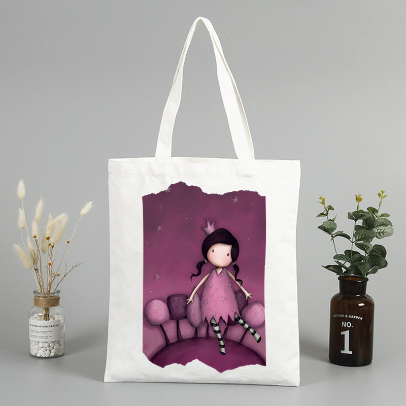 Santoro Gorjuss bevásárlótáska Bolsas De Tela Élelmiszerbolt Bevásárló Juta táska Pamuttáska Jute Sacola Reciclaje