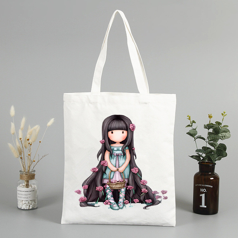 Santoro Gorjuss bevásárlótáska Bolsas De Tela Élelmiszerbolt Bevásárló Juta táska Pamuttáska Jute Sacola Reciclaje