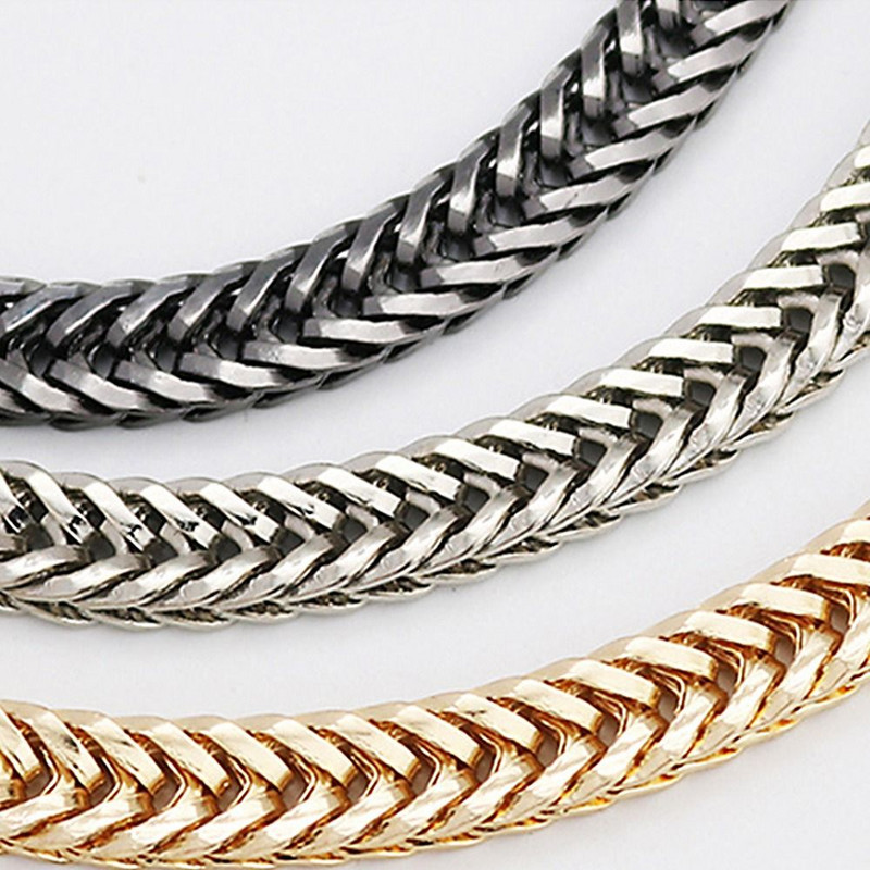 40/100/120cm metallist kotikett DIY kotirihm 7mm asendusrahakett õlakoti rihmad Väikesed käekoti rahakoti käepideme ketid