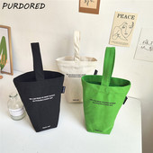 PURDORED 1 kom Ženska mini velika torba platnena torba s pismom Mala torba za kupovinu Ležerna torba Bolso Grande Mujer