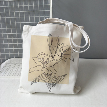 Γυναικεία Ulzzang Ins Μεγάλης χωρητικότητας Casual Shopper School Bag Fashion Τσάντα ώμου Harajuku Τσάντες προσώπου αφηρημένης τέχνης από καμβά