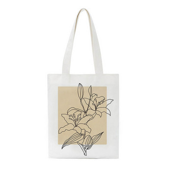 Γυναικεία Ulzzang Ins Μεγάλης χωρητικότητας Casual Shopper School Bag Fashion Τσάντα ώμου Harajuku Τσάντες προσώπου αφηρημένης τέχνης από καμβά