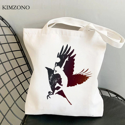 Haikyuu bevásárlótáska újrafelhasználható pamut bolsa bolso bevásárlótáska kendő összehajtható újrafelhasználható szövet fülke