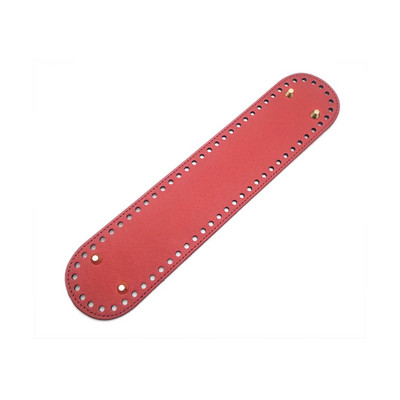 Moodne ovaalne pikk põhi kootud koti jaoks PU-nahast asenduskoti tarvikud Käsitsi valmistatud põhi DIY heegeldatud koti põhi 32 cm*7 cm