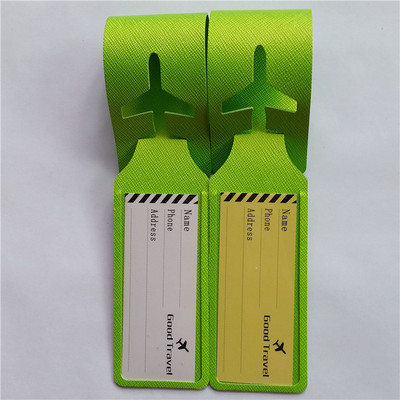 2 db kisméretű és hordozható PU poggyászcímke kültéri túra sporttáska azonosító címke bőrönd Ellenőrzött címke utazási kiegészítők