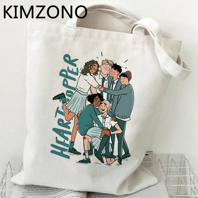 Tv Show Heartstopper torba za kupnju bolsas de tela tote torba za recikliranje bolso eco bag net sklopiva shoping juta sac tissu