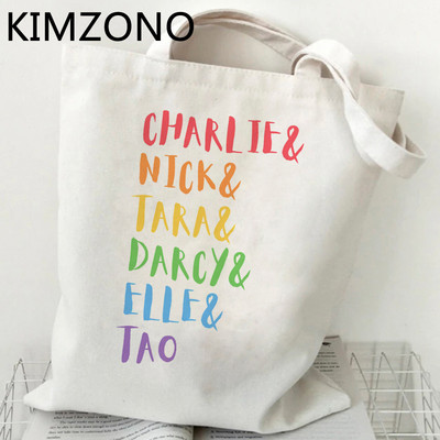 Tv Show Heartstopper torba za kupnju bolsas de tela tote torba za recikliranje bolso eco bag net sklopiva shoping juta sac tissu
