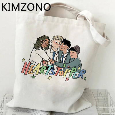 Tv Show Heartstopper torba za kupnju bolsas de tela tote torba za recikliranje bolso eco bag net sklopiva shoping juta sac tissu