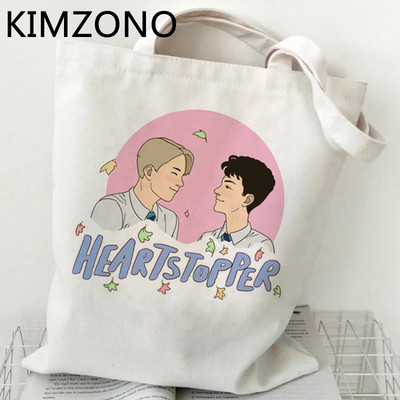 Tv Show Heartstopper torba za kupnju bolsas de tela tote torba za recikliranje bolso eco bag net sklopiva shoping juta sac tissu