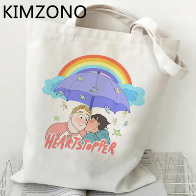 Tv Show Heartstopper torba za kupnju bolsas de tela tote torba za recikliranje bolso eco bag net sklopiva shoping juta sac tissu