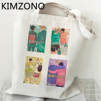 Tv Show Heartstopper torba za kupnju bolsas de tela tote torba za recikliranje bolso eco bag net sklopiva shoping juta sac tissu