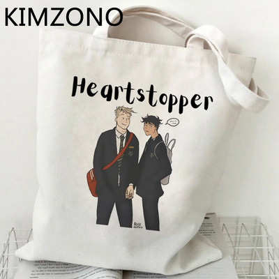 Tv Show Heartstopper torba za kupnju bolsas de tela tote torba za recikliranje bolso eco bag net sklopiva shoping juta sac tissu