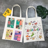 Tv Show Heartstopper Shopping Bag Nick and Charlie Romance Ručna torba Tote Trgovina namirnicama Torba od pamučne jute Shopper Bag Bolsas Reutilizables