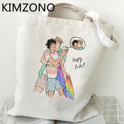 Tv Show Heartstopper Shopping Bag Nick and Charlie Romance Ručna torba Tote Trgovina namirnicama Torba od pamučne jute Shopper Bag Bolsas Reutilizables