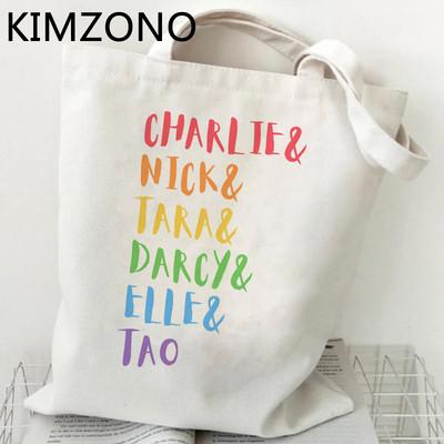Tv Show Heartstopper Shopping Bag Nick and Charlie Romance Ručna torba Tote Trgovina namirnicama Torba od pamučne jute Shopper Bag Bolsas Reutilizables