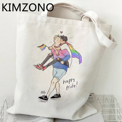 Tv Show Heartstopper Shopping Bag Nick and Charlie Romance Ručna torba Tote Trgovina namirnicama Torba od pamučne jute Shopper Bag Bolsas Reutilizables