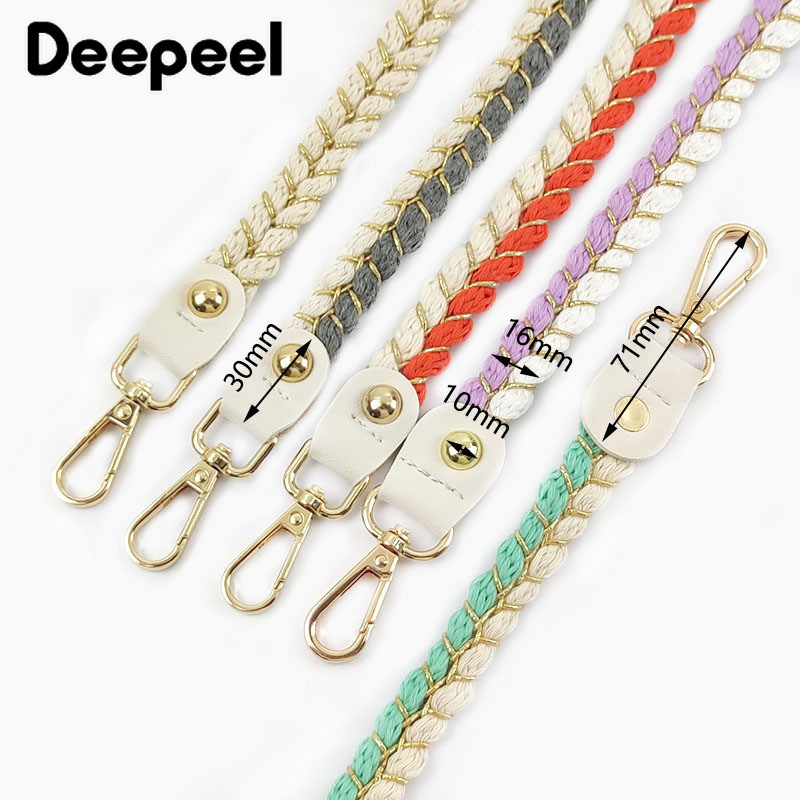 Deepeel 1,5 cm sieviešu auduma somu siksna 80/100/120 cm, viena pleca kaņepju virvju siksnas CrossBody rokassomu maiņas somas dekorēšanas aksesuārs