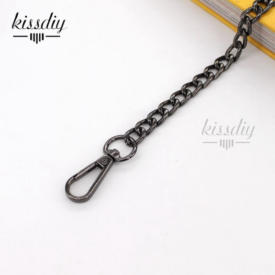 9 mm pločio plokščias pakaitinis grandinės dirželis Metalinė jungtis Užsegimas piniginės grandinės krepšio rankena pečių skersai kūno rankinės grandinė 60/100/110/120 cm