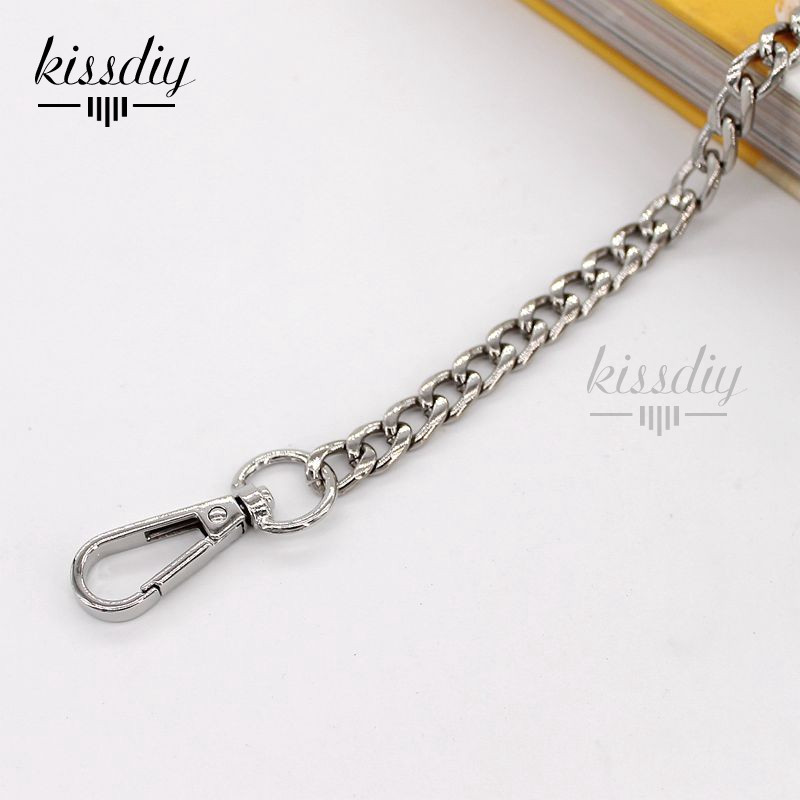 9 mm pločio plokščias pakaitinis grandinės dirželis Metalinė jungtis Užsegimas piniginės grandinės krepšio rankena pečių skersai kūno rankinės grandinė 60/100/110/120 cm