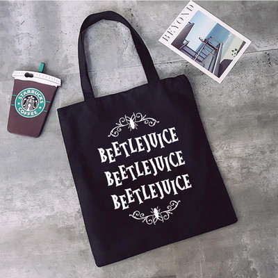 Crtani BeetleJuice Ženske torbe za kupovinu Slatka velika torba Ručna torba Platnena torba Film Torba za višekratnu upotrebu Eko torba Ženska