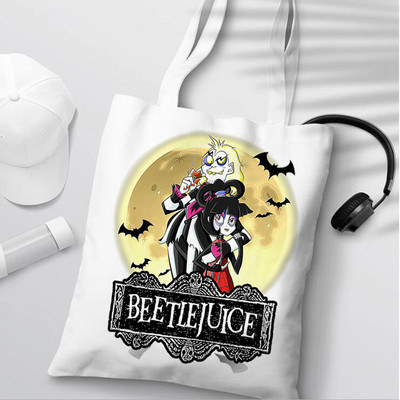 Crtani BeetleJuice Ženske torbe za kupovinu Slatka velika torba Ručna torba Platnena torba Film Torba za višekratnu upotrebu Eko torba Ženska