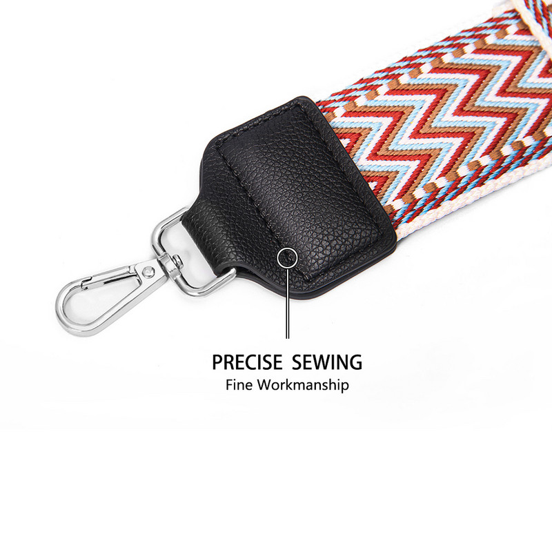 Φαρδύ υφασμάτινο δερμάτινο λουράκι ώμου DIY Crossbody τσάντα Messenger λουράκι ρυθμιζόμενο αντικατάσταση τσάντας παντός αγώνα