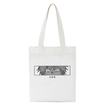 Hot Japanese Anime Jujutsu Kaisen Tote Bag Shopping Torba Harajuku Unisex Ležerna torba Shopper Torbe Na rame Platnena torba Ženska
