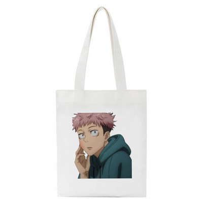 Hot Japanese Anime Jujutsu Kaisen Tote Bag Shopping Torba Harajuku Unisex Ležerna torba Shopper Torbe Na rame Platnena torba Ženska