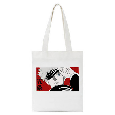 Hot Japanese Anime Jujutsu Kaisen Tote Bag Shopping Torba Harajuku Unisex Ležerna torba Shopper Torbe Na rame Platnena torba Ženska