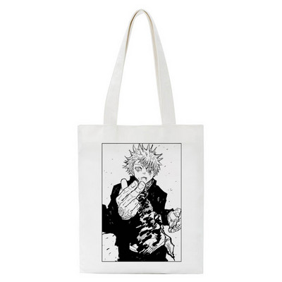 Hot Japanese Anime Jujutsu Kaisen Tote Bag Shopping Torba Harajuku Unisex Ležerna torba Shopper Torbe Na rame Platnena torba Ženska