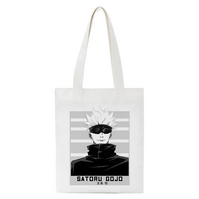 Hot Japanese Anime Jujutsu Kaisen Tote Bag Shopping Torba Harajuku Unisex Ležerna torba Shopper Torbe Na rame Platnena torba Ženska