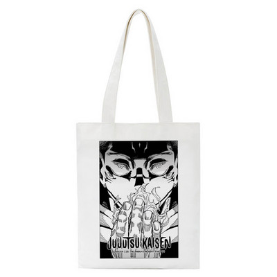 Hot Japanese Anime Jujutsu Kaisen Tote Bag Shopping Torba Harajuku Unisex Ležerna torba Shopper Torbe Na rame Platnena torba Ženska