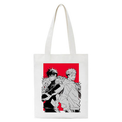 Hot Japanese Anime Jujutsu Kaisen Tote Bag Shopping Torba Harajuku Unisex Ležerna torba Shopper Torbe Na rame Platnena torba Ženska