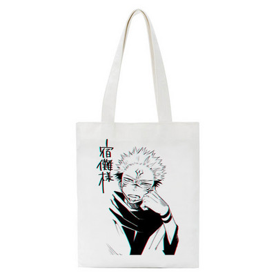 Hot Japanese Anime Jujutsu Kaisen Tote Bag Shopping Torba Harajuku Unisex Ležerna torba Shopper Torbe Na rame Platnena torba Ženska