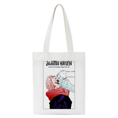 Hot Japanese Anime Jujutsu Kaisen Tote Bag Shopping Torba Harajuku Unisex Ležerna torba Shopper Torbe Na rame Platnena torba Ženska