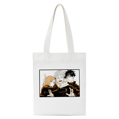 Hot Japanese Anime Jujutsu Kaisen Tote Bag Shopping Torba Harajuku Unisex Ležerna torba Shopper Torbe Na rame Platnena torba Ženska