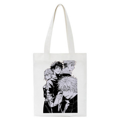 Hot Japanese Anime Jujutsu Kaisen Tote Bag Shopping Torba Harajuku Unisex Ležerna torba Shopper Torbe Na rame Platnena torba Ženska